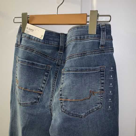 Brand new blue jeans • mid-rise • straight leg • size 0 long - Picture 3 of 4